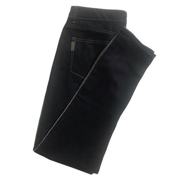 PAIGE Denim - PAIGE Jeans Monica Tux JJ Skinny Dark Denim Frayed Light Blue Tux Sides Size 27